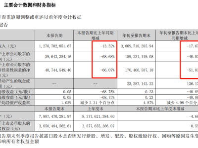 正海磁材業(yè)績大滑坡，凈利潤暴跌近七成，新能源車業(yè)務成累贅？