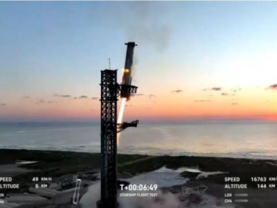 SpaceX“星艦”第五次試飛成功，“筷子夾火箭”技術(shù)再突破！