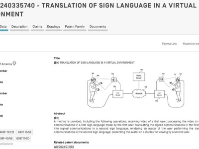 索尼新專利出爐，聾啞玩家聯(lián)機游戲也能實時手語交流？