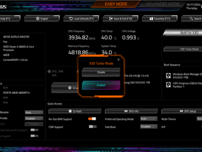 技嘉主板新推X3D Turbo模式，銳龍9000X3D游戲性能顯著提升