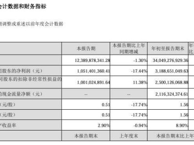 億緯鋰能前三季度凈利31.89億，同比下滑6.88%