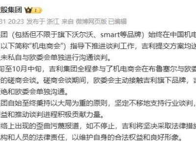 吉利控股集團辟謠：未私自與歐委會密談，真相究竟如何？