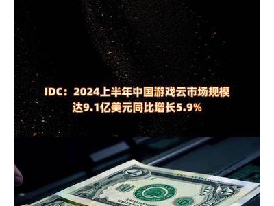 2024上半年中國游戲云市場達(dá)9.1億美元，同比增長5.9%