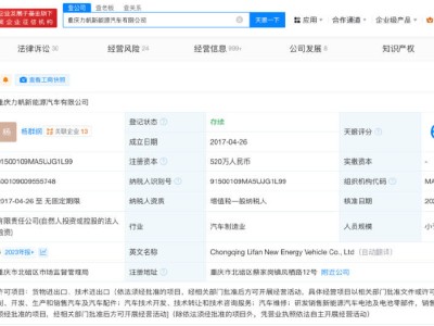 力帆新能源汽車注冊資本大縮水：從10億降至520萬，究竟發(fā)生了什么？