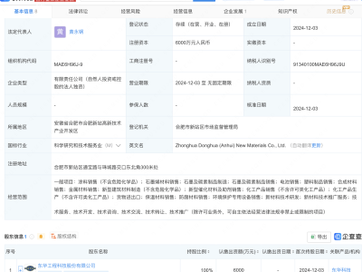東華科技全資控股，安徽新材料公司正式揭牌運營