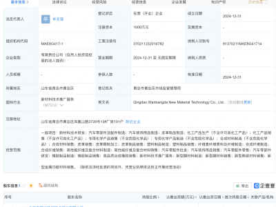 萬邦達青島布局新材料領(lǐng)域，全資設(shè)立新材料科技公司