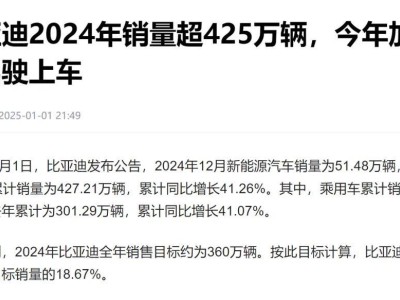 2024新能源車成績單揭曉，比亞迪領(lǐng)跑，國產(chǎn)新能源再創(chuàng)新高！