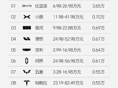 2025新能源銷量榜大變局：小鵬銀河上位，特斯拉五菱風光不再？