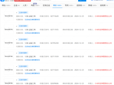 小米再申請多枚U系列商標