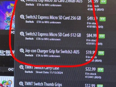 任天堂Switch 2配件曝光：支持最高1TB MicroSD Express卡，還有哪些驚喜？