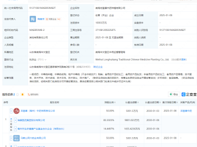 瑞康醫(yī)藥1億元在威海成立中藥種植公司