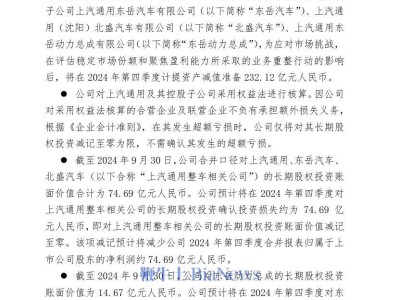 上汽集團2024年凈利潤大跳水，預(yù)計僅15至19億元，市場挑戰(zhàn)嚴(yán)峻