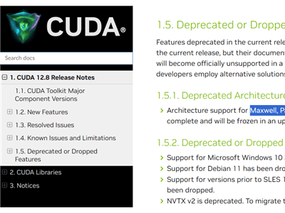 NVIDIA CUDA 12.8后，Maxwell、Pascal、Volta架構(gòu)將止步不前？