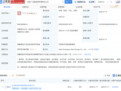 哈密廣運(yùn)新能源公司成立，運(yùn)達(dá)股份全資控股布局新能源領(lǐng)域