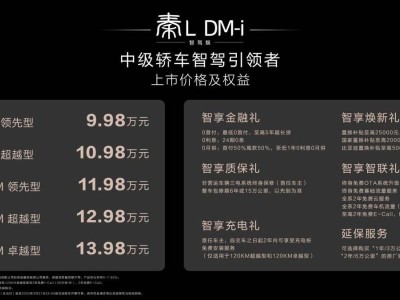 秦L DM-i智駕版上市，9萬起配高階智駕，性價比再升級！